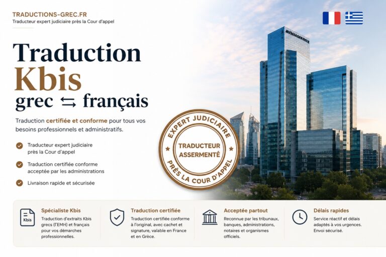 Traduction Kbis grec-français
